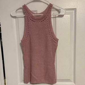 Lucky Brand Mauve Knit Tank Top